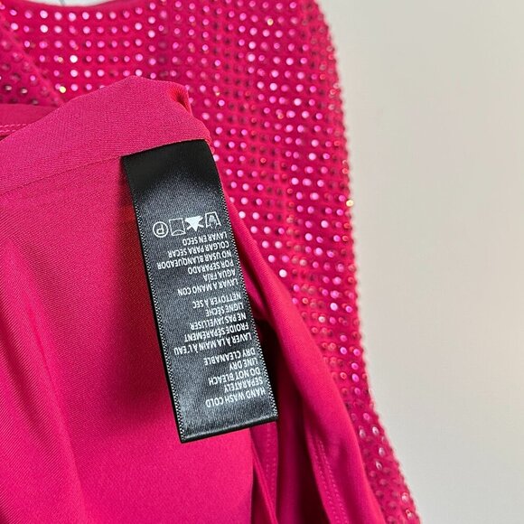 GOOD AMERICAN Crystal Modern Tank Bodysuit In Love Potion007 Size Small - Picture 7 of 8